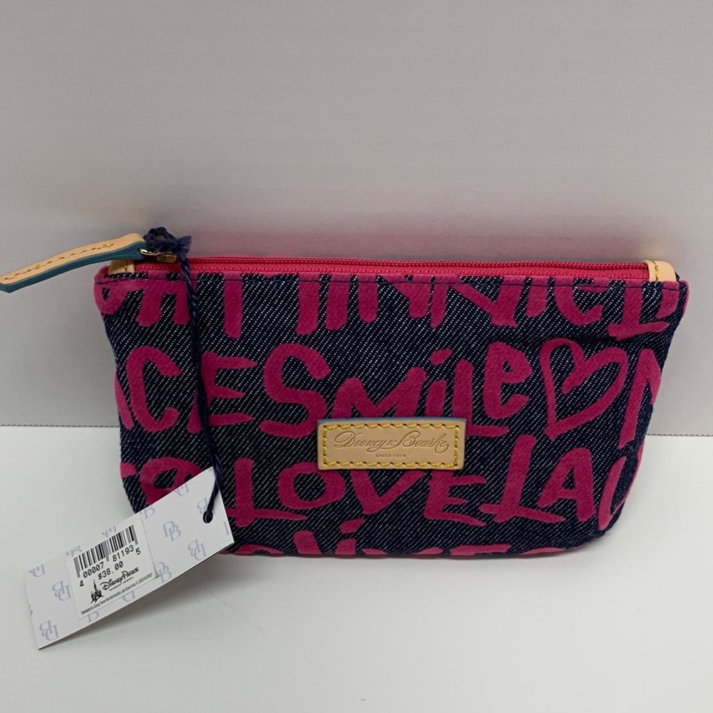Dooney & Bourke Peace Love Mickey Mouse Jean Pouch